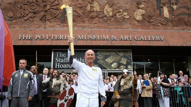 Stoke City manager Tony Pulis Olympic torch