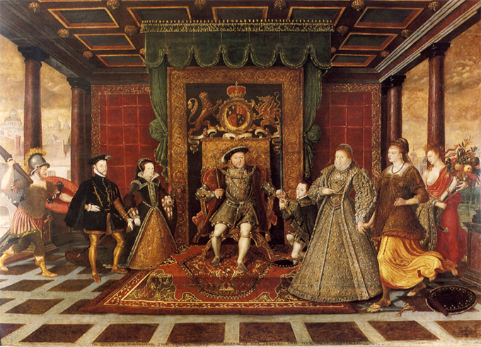 King Henry VIII and his Tudor family
