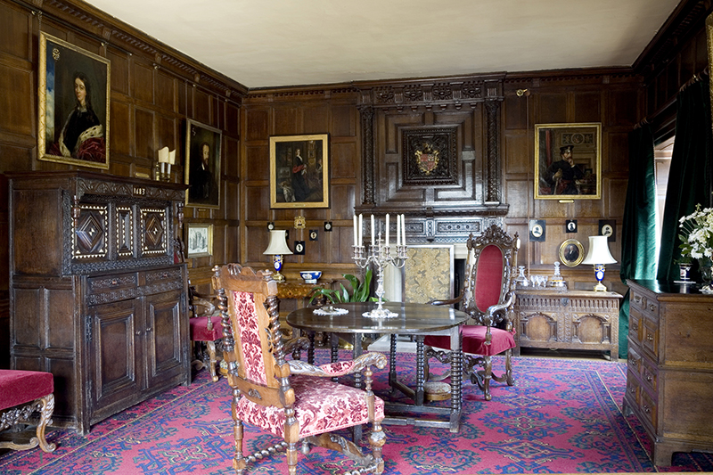 The drawing room at Baddesley Clinton