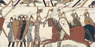 Bayeux Tapestry. Credit: Robert Harding Picture Library/Alamy