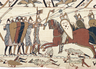 Bayeux Tapestry. Credit: Robert Harding Picture Library/Alamy