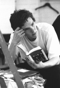Benedict Cumberbatch rehearsing for Loves Labours Lost for Regents Park Open Air Theatre in 2001. Credit: Regents Park Open Air Theatre 