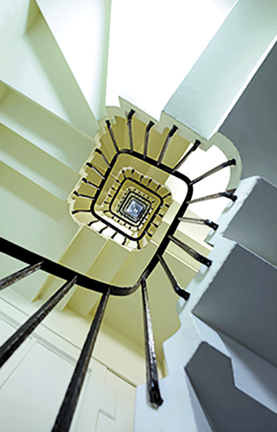 Big Ben stairwell. Credit: Peter Dazeley