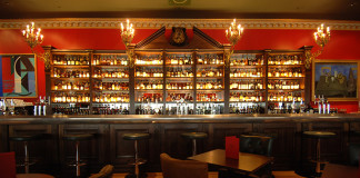 Whisky bar at Boisdale, Canary Wharf, London