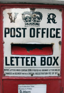 Victorian letterbox in Winchester, Hampshire