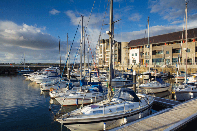 Caernarfon's Victoria Dock in Gwynedd