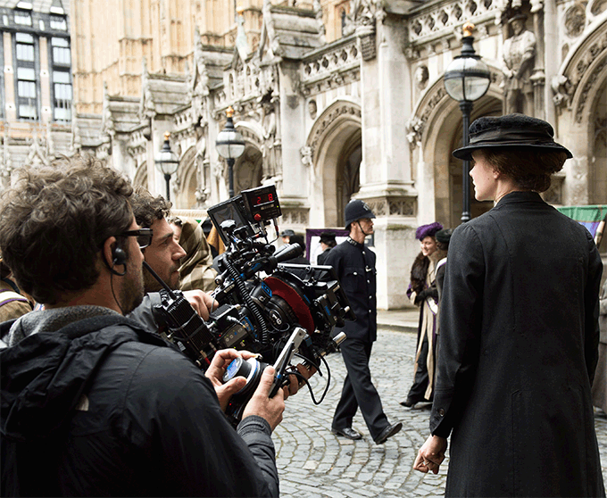 Filming Suffragette at the Houses of Parliament. Credit:L UKParliament/Stefan Hill