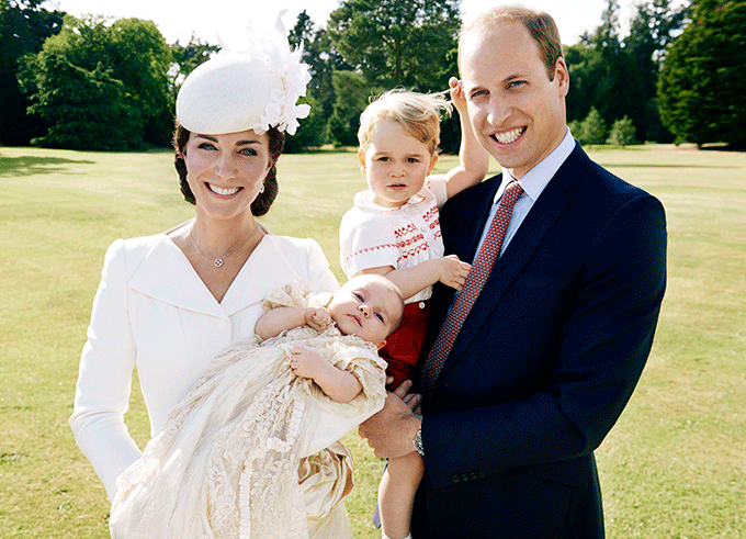 Princess Charlotte's christening, prince george, royals, duke and duchess of cambridge