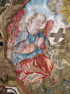 Detail of the White Alleluia Chasuble, c 1655. Credit: The British Province of the Society of Jesus