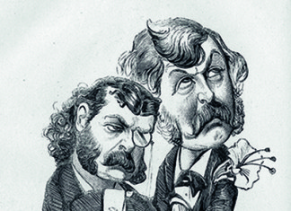Caricature of Arthur Sullivan and W S Gilbert. Credit: Mary Evans Picture Library 2013