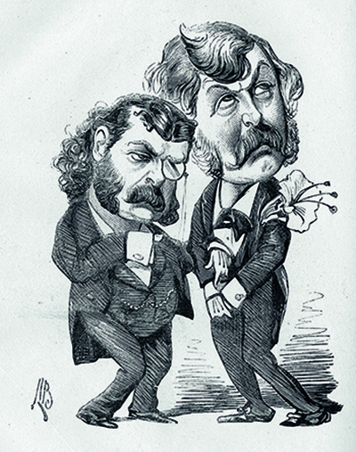 Caricature Of Arthur Sullivan And W S Gilbert Credit Mary Evans 