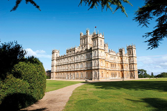 Highclere Castle, where Downton Abbey is filmed. The real Downton Abbey