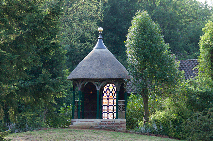 Indian Kiosk, Swiss Garden Shuttleworth. Credit:  Andy Marshall Photography