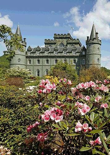 Inveraray Castle, on the shore of Loch Fyne, is the family seat of the Dukes of Argyll. Photo courtesy of Inveraray Castle