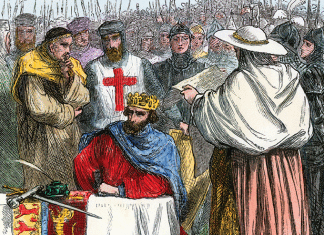 King-John-signing-Magna-Carta. Credit: North Wind Picture Archives, Alamy