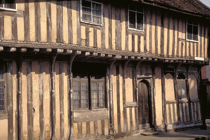 This half-timbered building in medieval Lavenham is one of many. Credit: VisitBritain/Britain on View