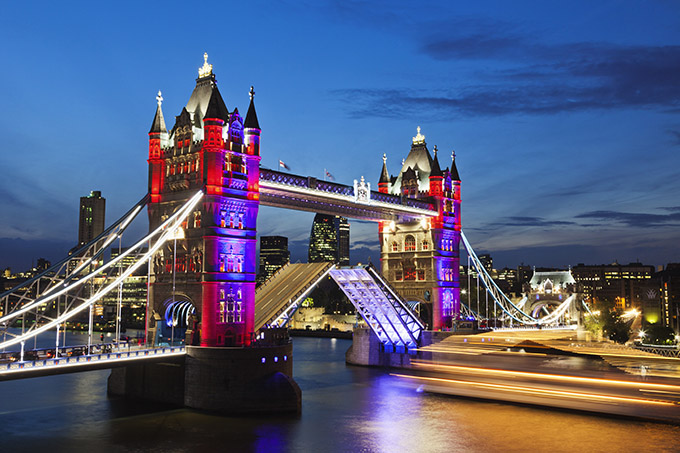 London’s Tower Bridge, which survived the Blitz is a symbol of the capital’s resilience. Britain’s most famous landmarks