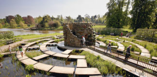The water maze at Hever Castle in Kent