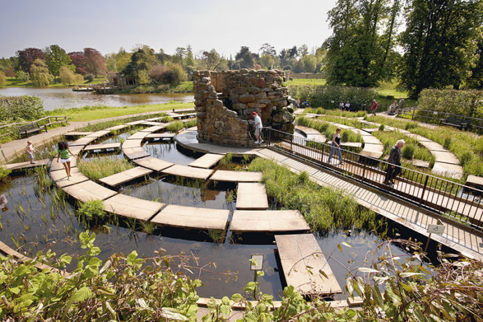 The water maze at Hever Castle in Kent
