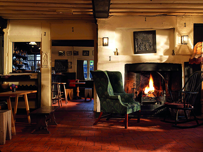 The welcoming bar area at the Olde Bell in Berkshire