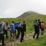 Heading up Scafell Pike to light the English National Flame during the Paralympic Torch Relay