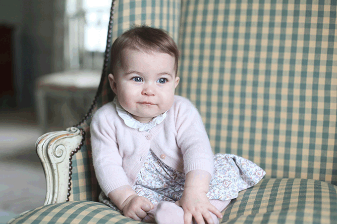 Princess Charlotte at six months. Credit: HRH The Duchess of Cambridge/PA Wire/Press Association Images