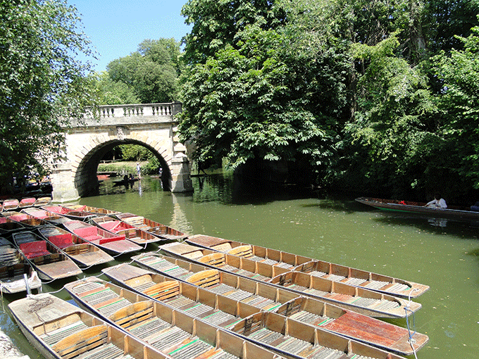 Punts, Oxford, River, Magdalen