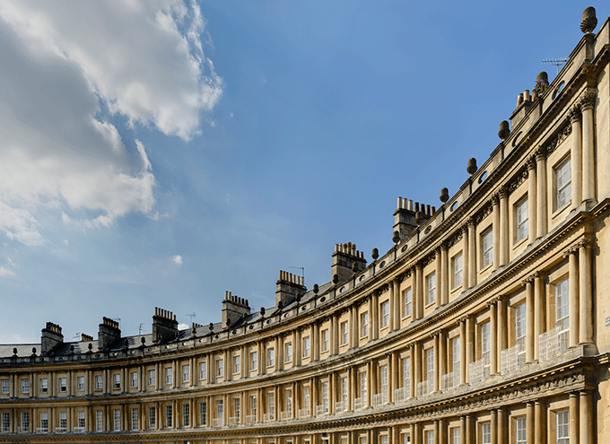 The Georgian Royal Crescent is one of Bath’s most famous landmarks | Bath city guide | things to do in Bath