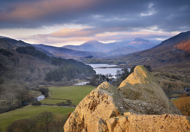 Snowdon from the Pinnacles and Capel Curig, Snowdonia, Wales. Credit: VisitBritain