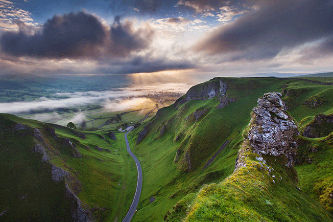 Sunrise at Winnats Pass, Derbyshire by Sven Mueller, Visit Britain Award, Landscape Photographer of the Year, Take a view 2014