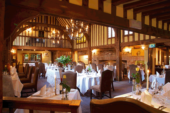 The Gallery restaurant, complete with its minstrels’ gallery, the Swan, Lavenham. Credit: nicksmithphotography.com