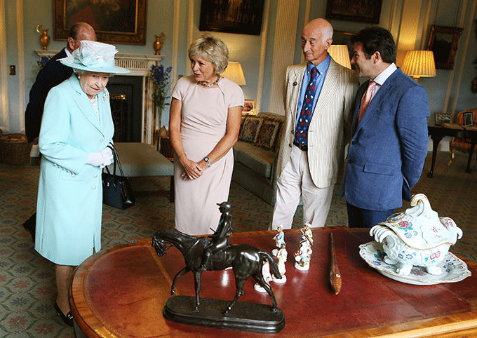 The Queen at the Antiques Roadshow at Hillsborough Castle. Credit: Brian Lawless/PA Wire