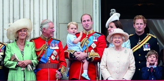The Queen and members of the Royal Family watch the Trooping the Colour from the balcony of Buckingham Palace