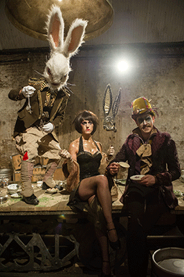 The White Rabbit, the March Hare and the Mad Hatter. Credit: Jane Hobson
