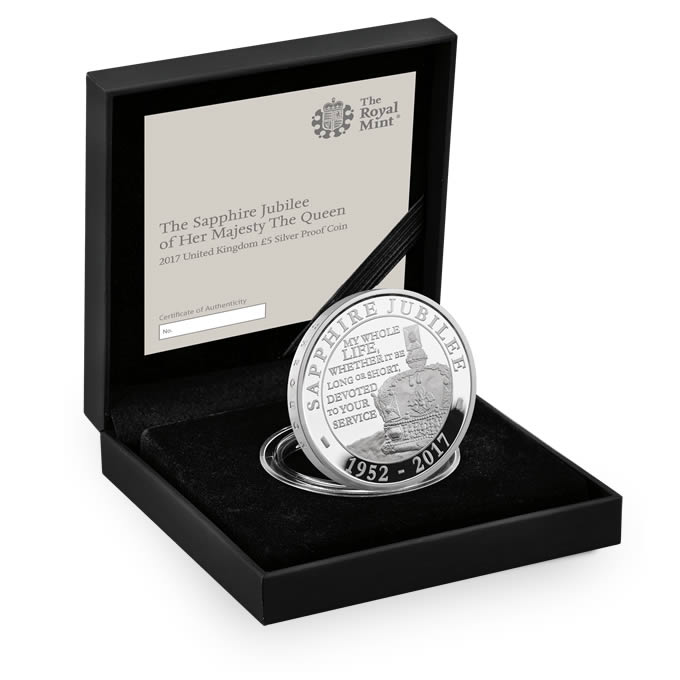Royal Mint, Sapphire Jubilee coin
