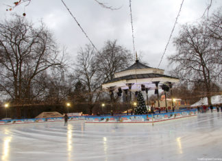 Ice rink at Winter Wonderland in Hyde Park, London. Credit: Visit Britain