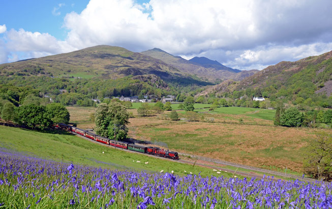 Welsh Highland Railway from Small Island by Little Train. Image courtesy of F&WHR