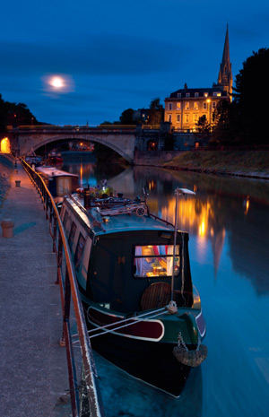 An overnight mooring, Bath, Somerset