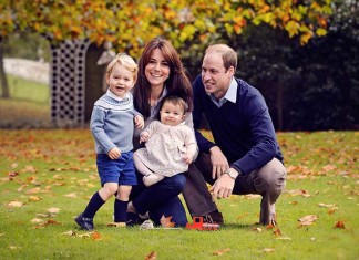 The Duke and Duchess of Cambridge and their children. The Duchess of Cambridge is expecting her third child