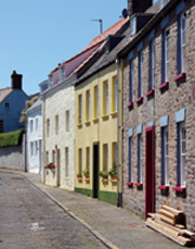 Colourful houses on Alderney