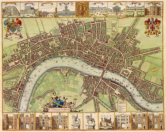 London, map, heritage