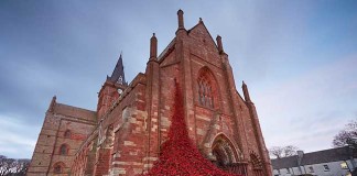 Magnus Cathedral, orkney, poppies