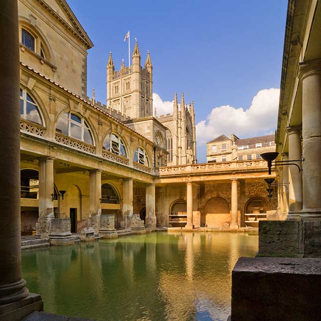 Roman baths, bath